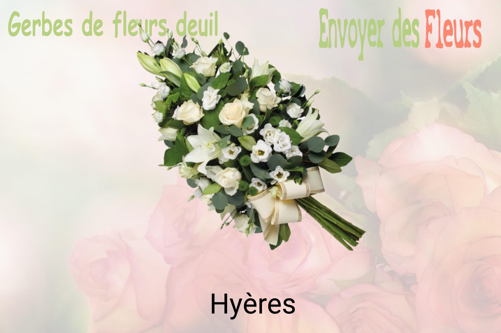 Gerbe de fleurs de deuil livrée à Hyères